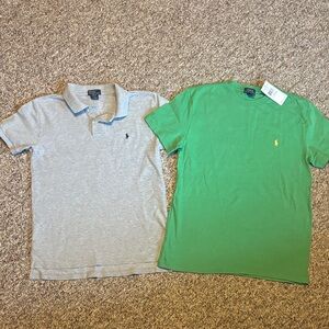 Bundle Polo Ralph Lauren Youth Boys 14-16 Gray Short Sleeve New green T-shirt
